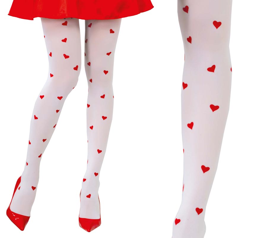 Translation missing: es.Pantys blancas con Corazones rojos