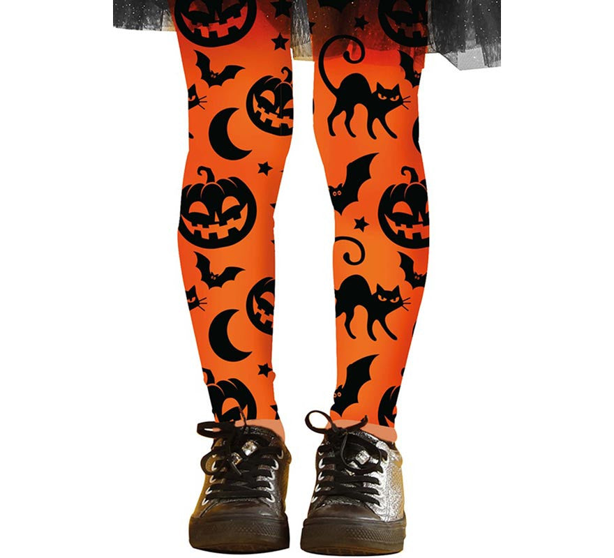 Translation missing: es.Pantys de Halloween naranjas Infantiles