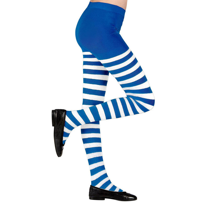 Translation missing: es.Pantys de Rayas Blancas y Azules 70 deniers Infantiles
