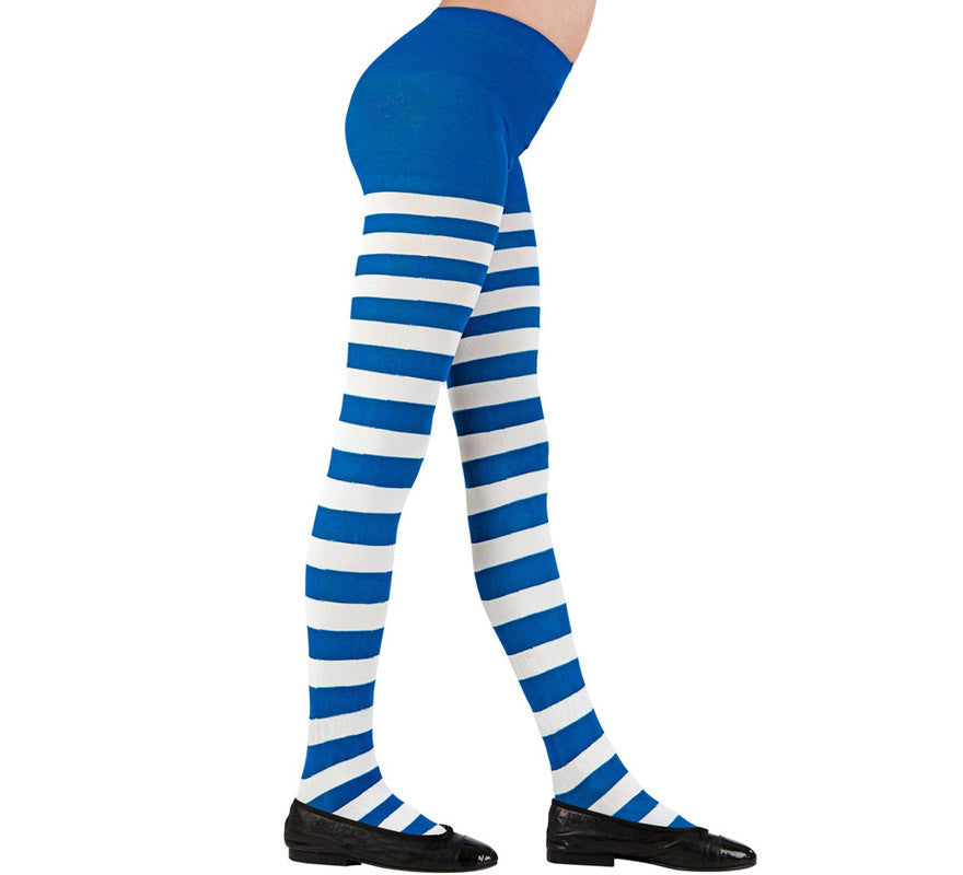 Translation missing: es.Pantys de Rayas Blancas y Azules 70 deniers Infantiles