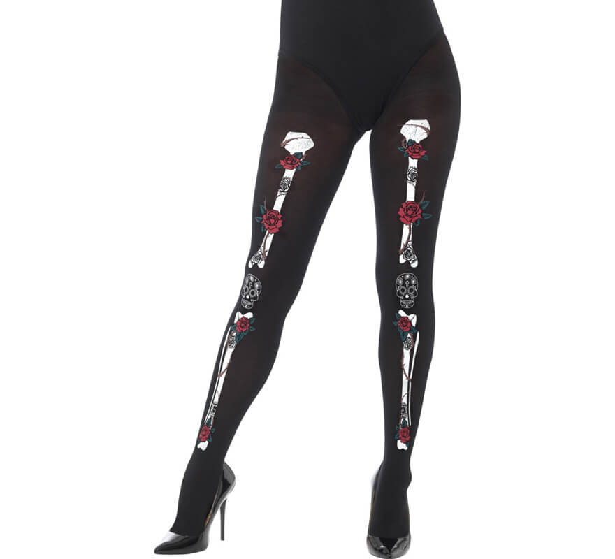 Translation missing: es.Pantys del Día de muertos Negras