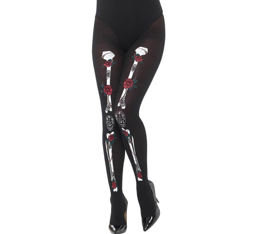 Translation missing: es.Pantys del Día de muertos Negras