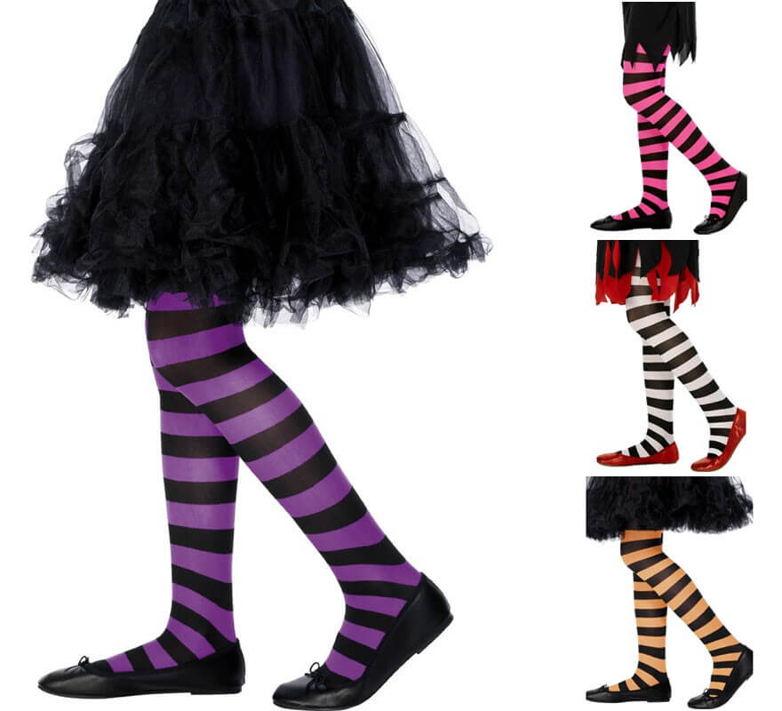 Translation missing: es.Pantys infantiles a rayas en varios colores
