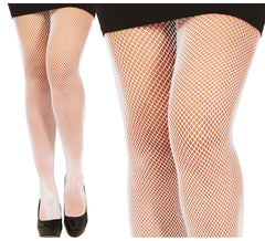 Pantys medias Malla Pequeña blanca adulto
