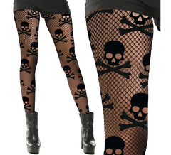 Pantys Rejilla de Calavera para mujer