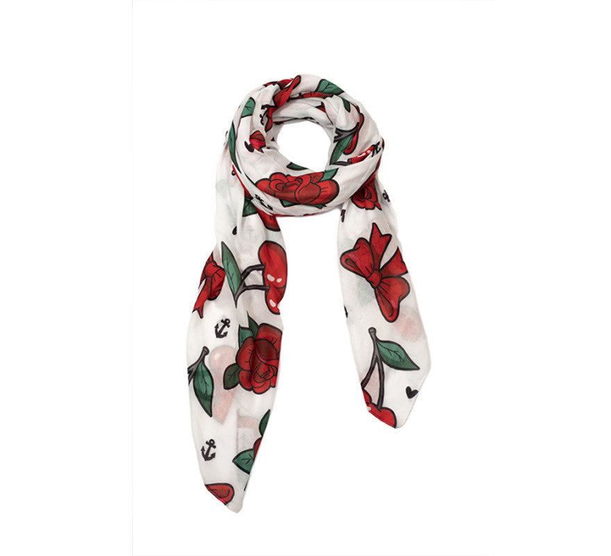 Translation missing: es.Pañuelo Foulard Cherry Vintage Doodle