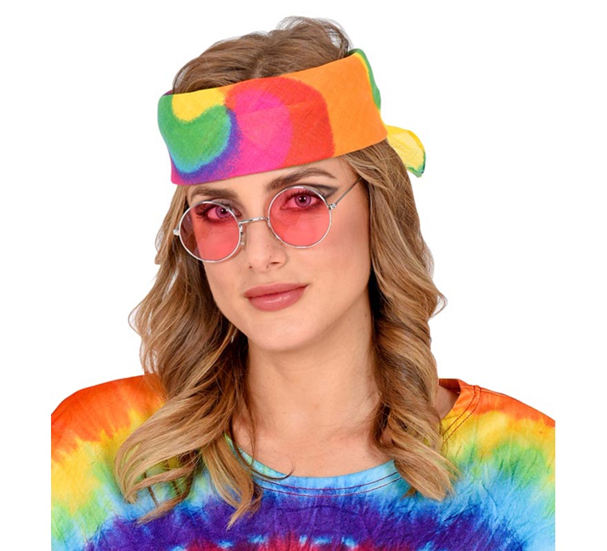Translation missing: es.Pañuelo Hippie Tie-Dye multicolor de 55x55 cm
