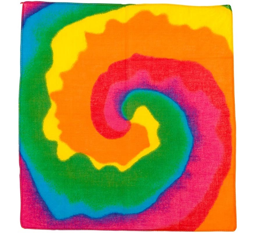 Translation missing: es.Pañuelo Hippie Tie-Dye multicolor de 55x55 cm