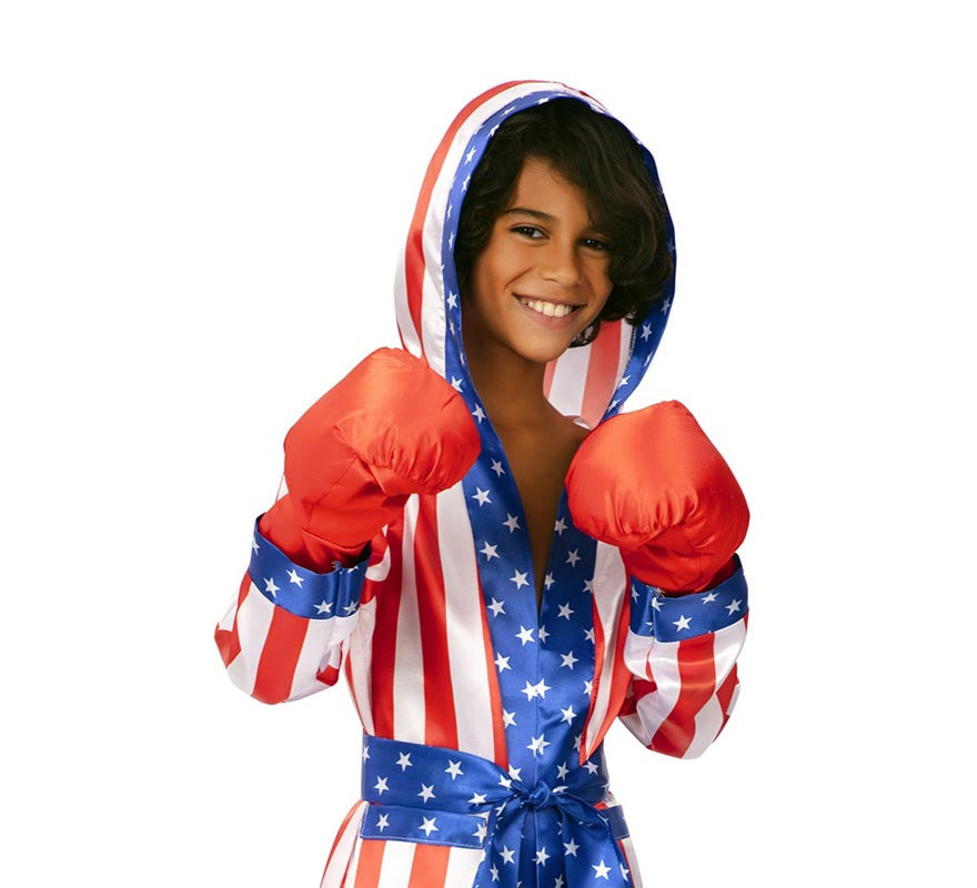 Par de Guantes de Boxeador rojos infantil de 23 cm