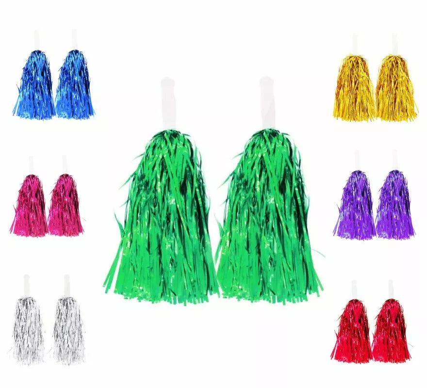 Translation missing: es.Par de Pompones Brillantes con Mango en varios colores