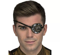 Parche de Ojo Steampunk Plateado