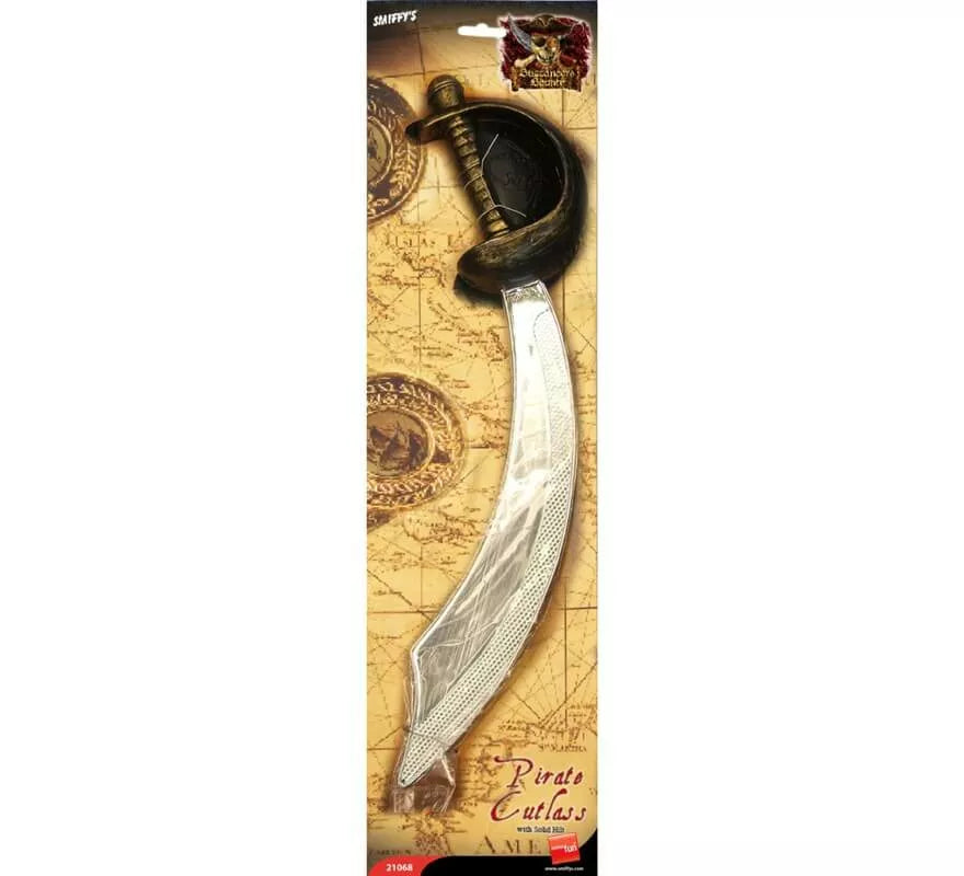 Translation missing: es.Parche y Espada de Pirata plateados 46cm