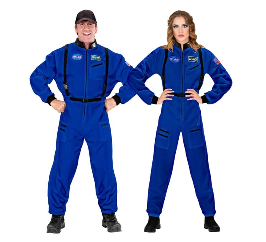 Pareja de astronautas Space azul