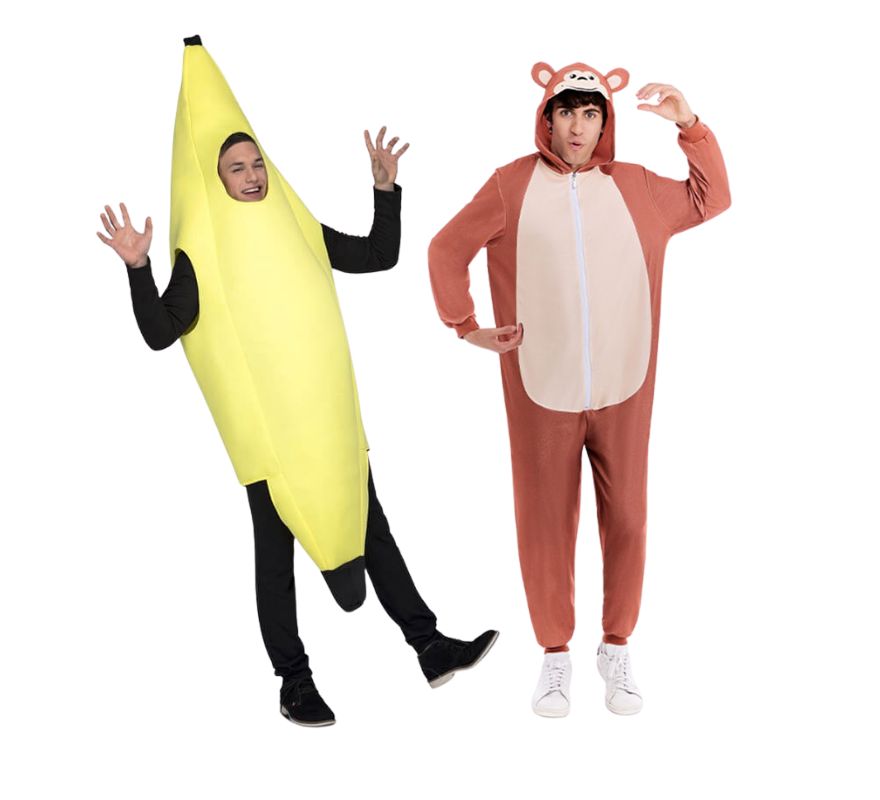 Pareja de banana y mono