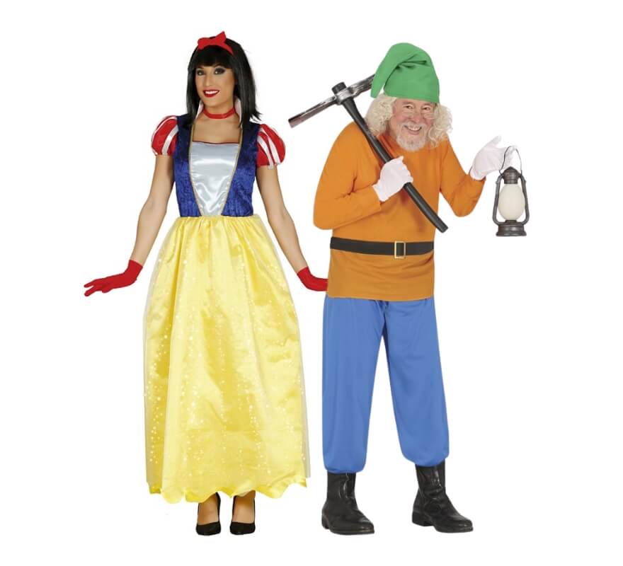 Pareja de Blancanieves y enanito