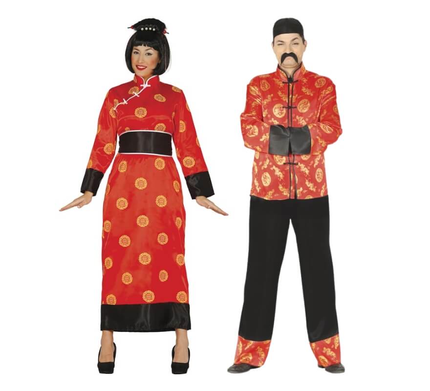 Pareja de chinos rojos