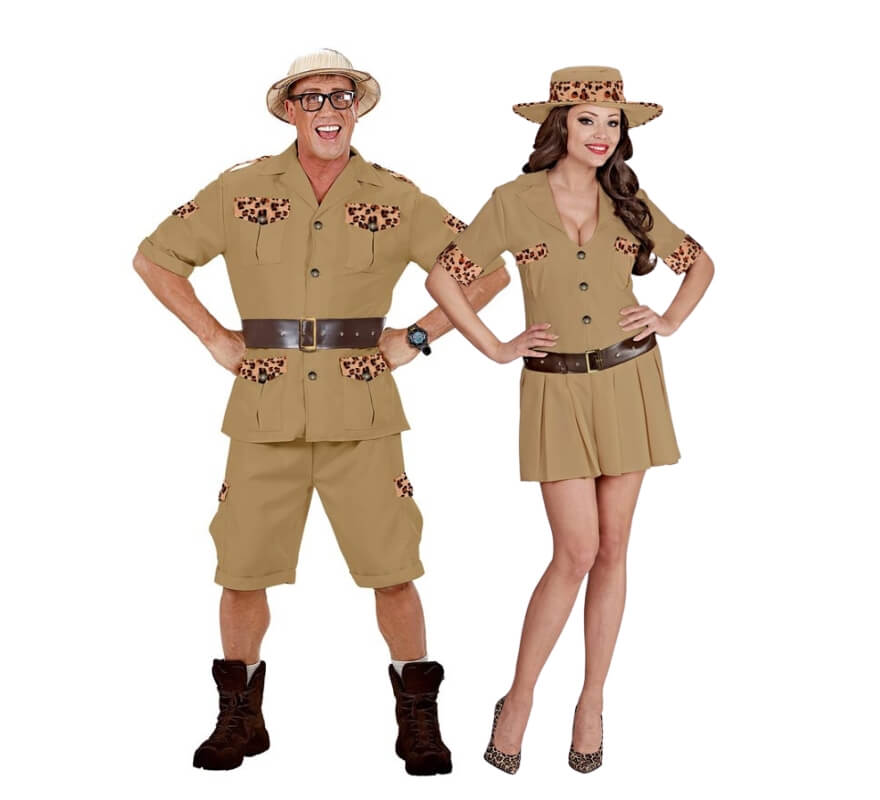 Pareja de exploradores Safari