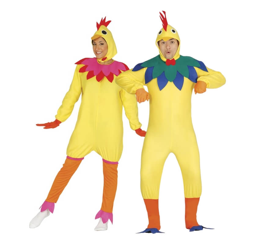 Pareja de gallina y gallo
