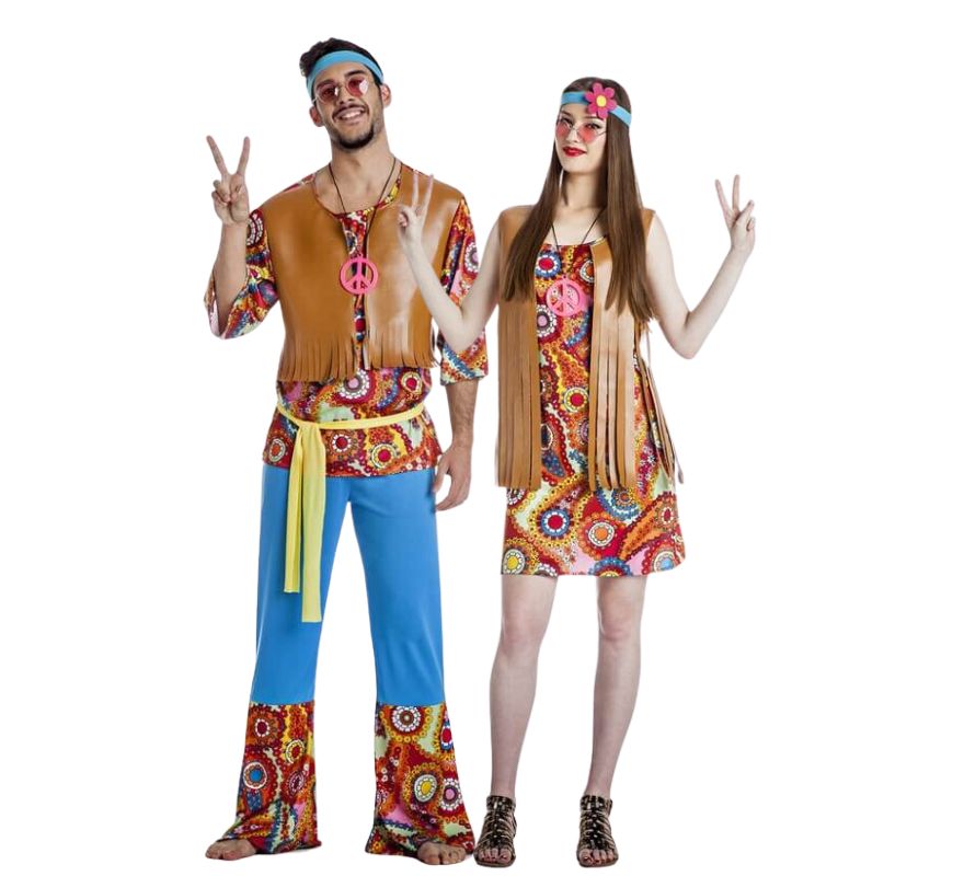 Translation missing: es.Pareja de Hippies con chaleco adultos