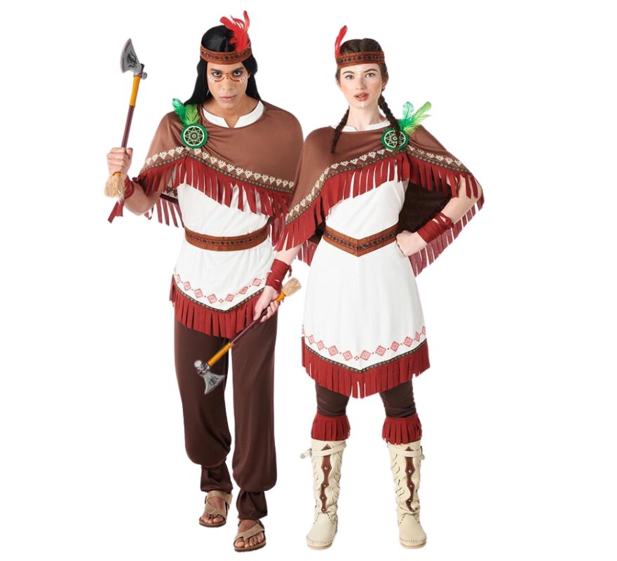 Pareja de Indios color blanco adultos