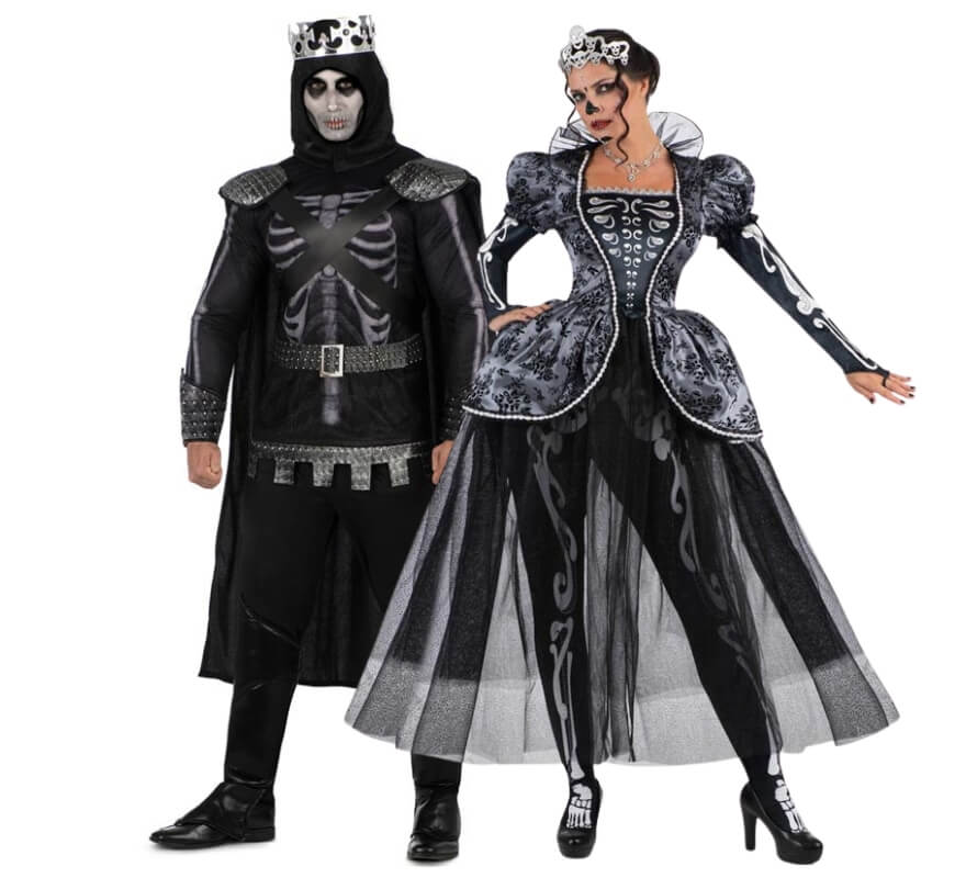 Pareja de medievales calavera