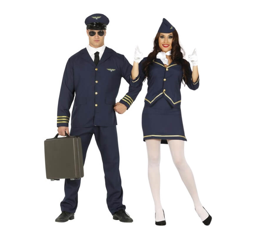 Pareja de Piloto y azafata