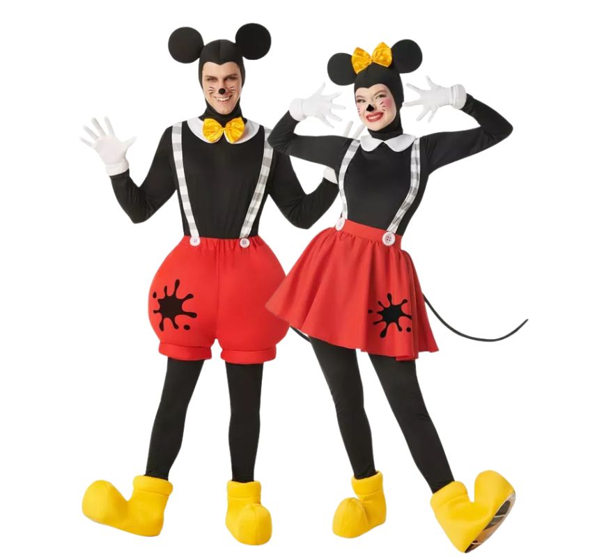 Pareja de ratoncitos de dibujos animados