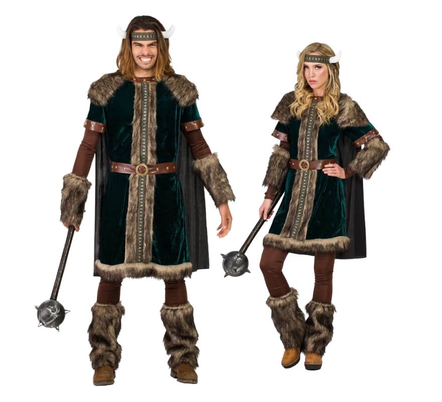 Pareja de vikingos verde