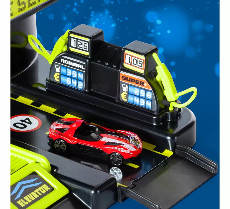 Parking de 3 Plantas con Pistas y 5 Coches