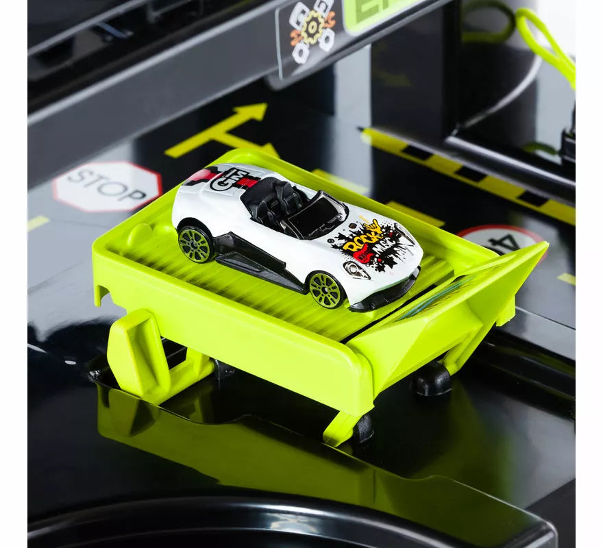 Parking de 3 Plantas con Pistas y 5 Coches
