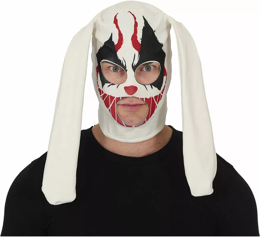 Pasamontañas Conejo Payaso Blanco