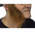 Patillas anchas con pelo castaño