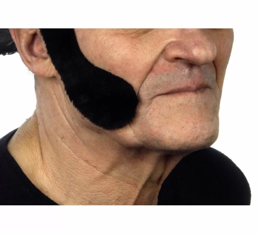 Patillas anchas curvadas negras