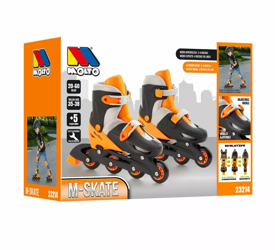 Patines 4 en Línea naranjas