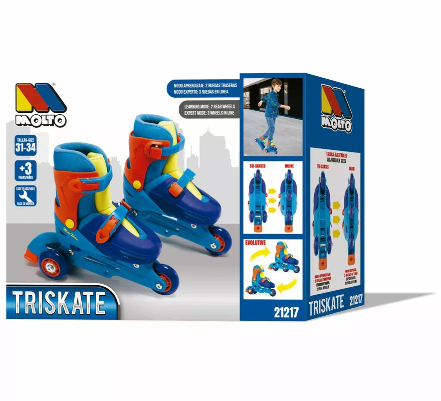 Patines en Línea Convertibles azules