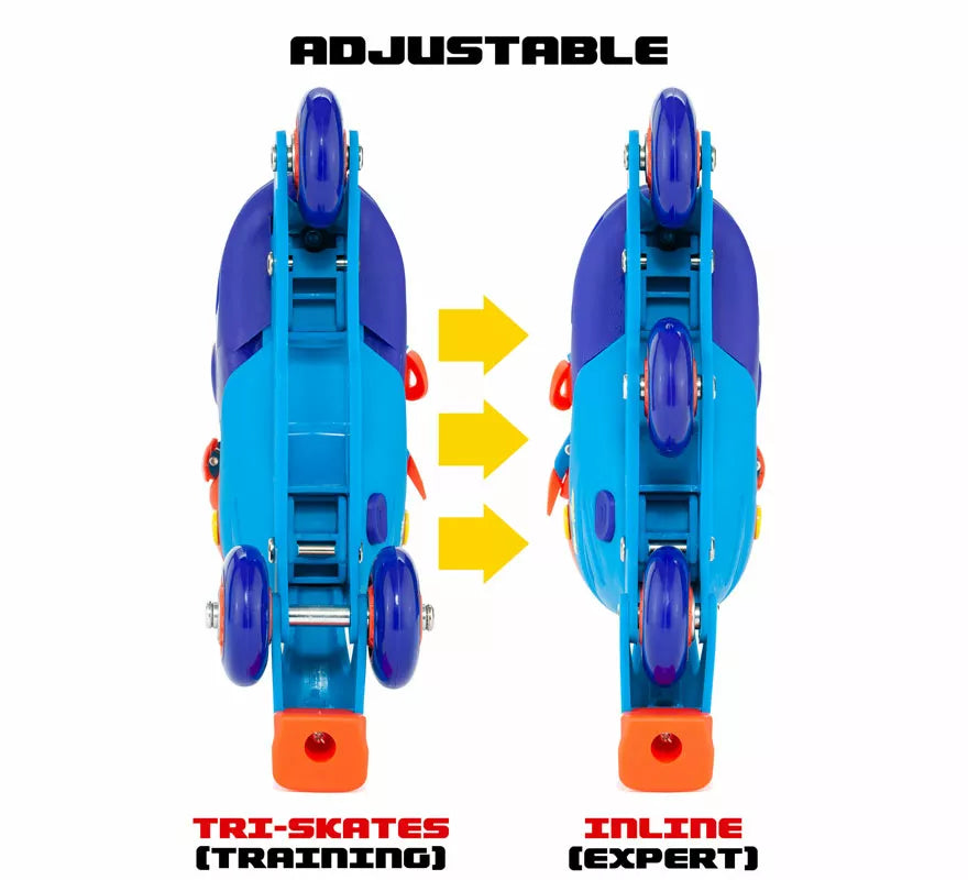Patines en Línea Convertibles azules