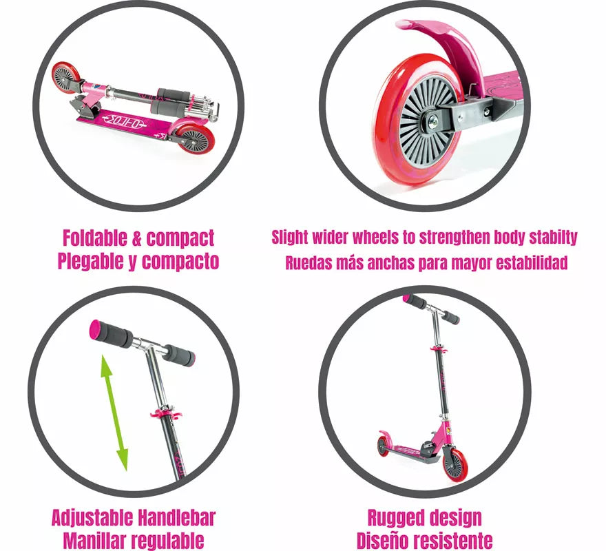 Translation missing: es.Patinete Plegable rosa