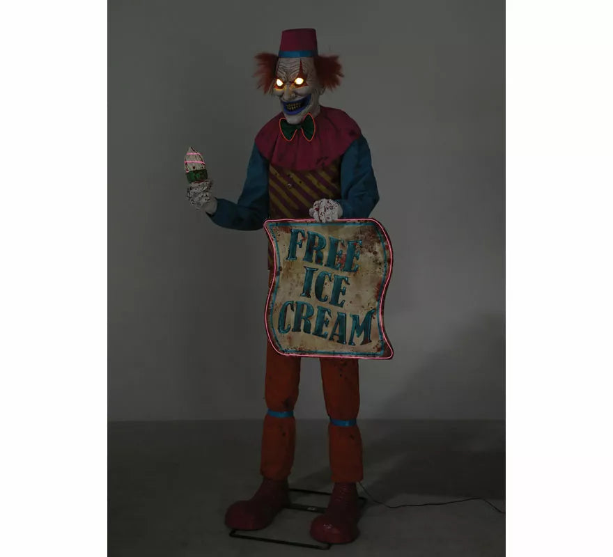 Translation missing: es.Payaso Macabro Heladero con luz, sonido y movimiento de 1,8 m