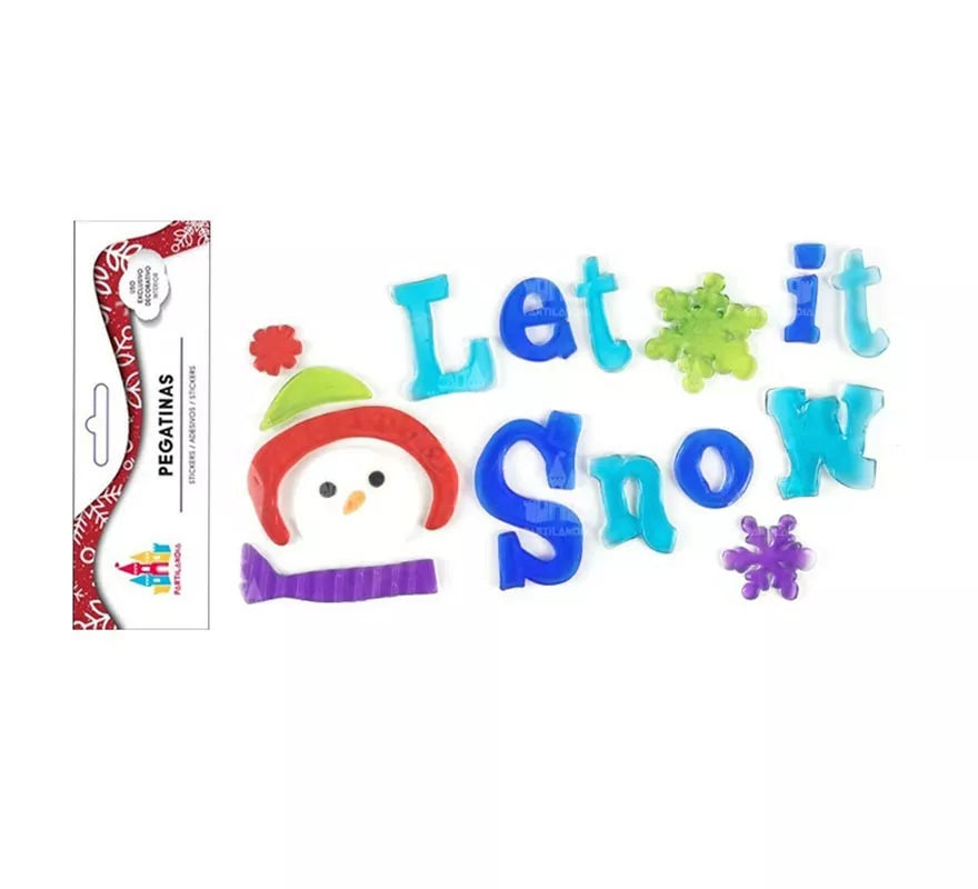Translation missing: es.Pegatina con Gel Navidad let it snow de 15X25 cm