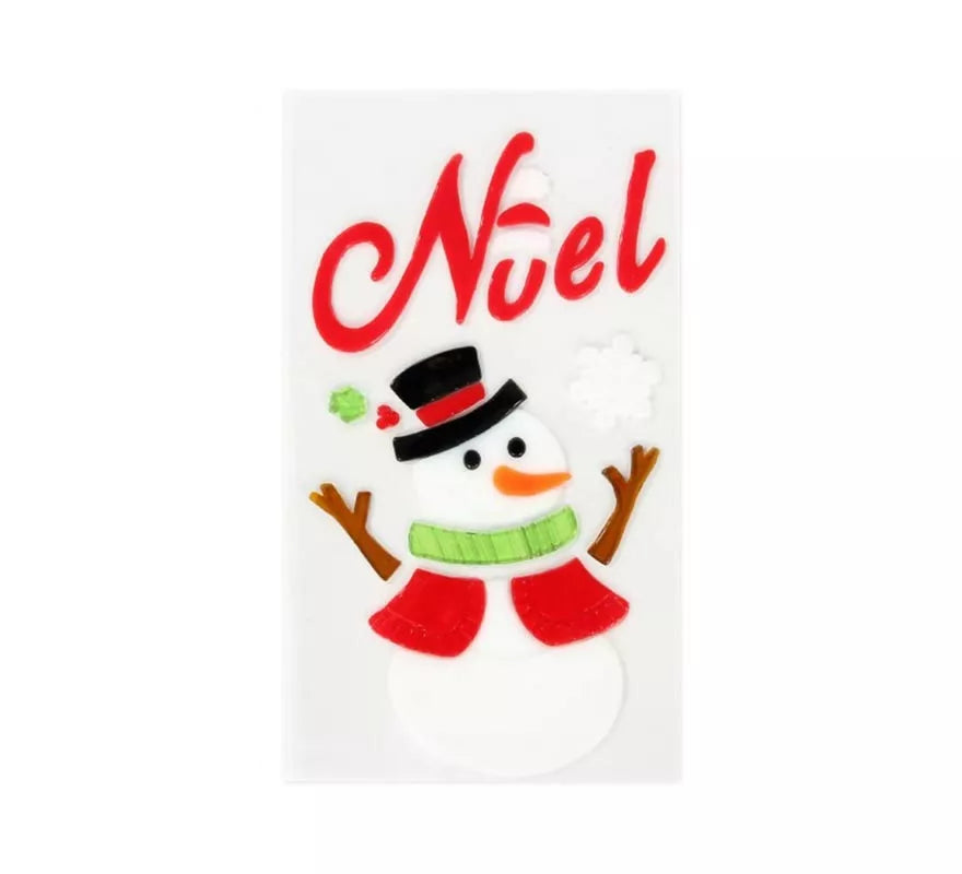 Translation missing: es.Pegatina con Gel Navidad Muñeco de nieve de 15X25 cm