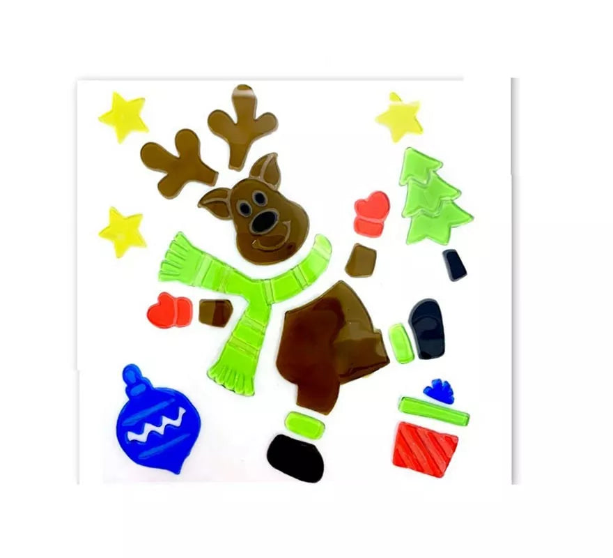 Translation missing: es.Pegatina con Gel Navidad Reno de 20X20 cm