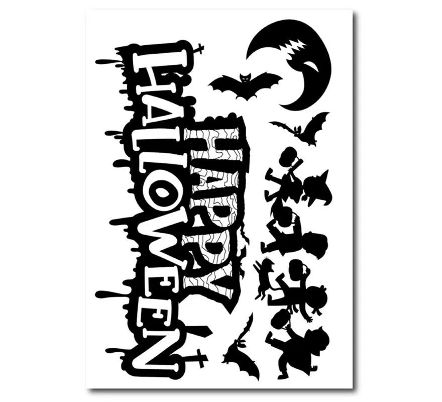 Translation missing: es.Pegatina de Happy Halloween de vinilo de 20x30 cm