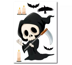 Pegatina de Muerte tierna de vinilo de 20x30 cm