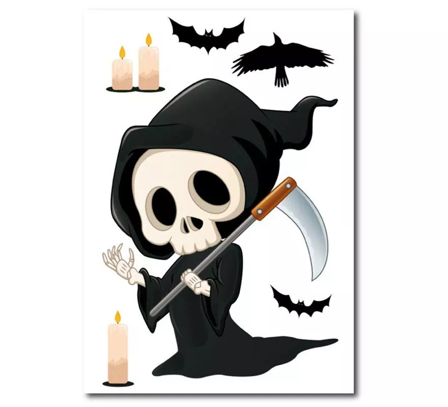 Pegatina de Muerte tierna de vinilo de 20x30 cm