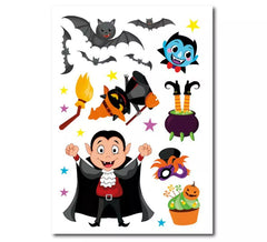 Pegatina de Vampiro y Bruja adorable de vinilo de 20x30 cm