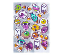 Pegatina Halloween Caricaturas de 13,8x20,3 cm