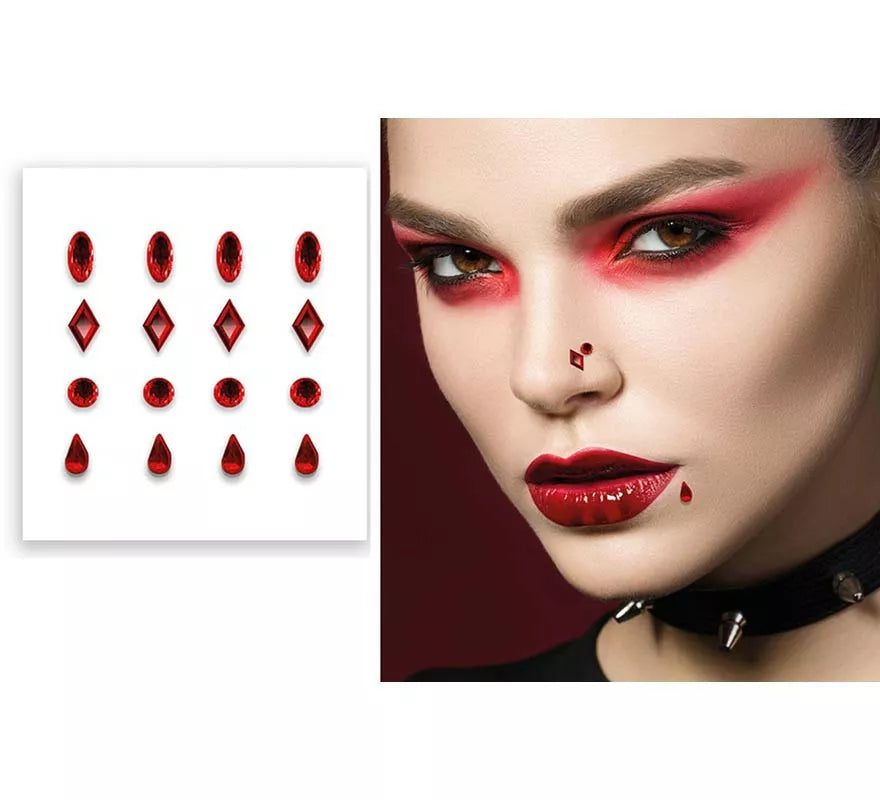 Translation missing: es.Pegatina Piercing rojo para la cara