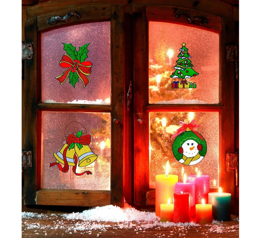 Translation missing: es.Pegatina Ventana Navidad Surtidas en 4 Modelos de 18 cm