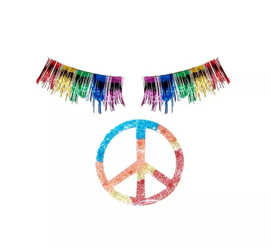 Translation missing: es.Pegatina y Pestañas Hippie multicolor