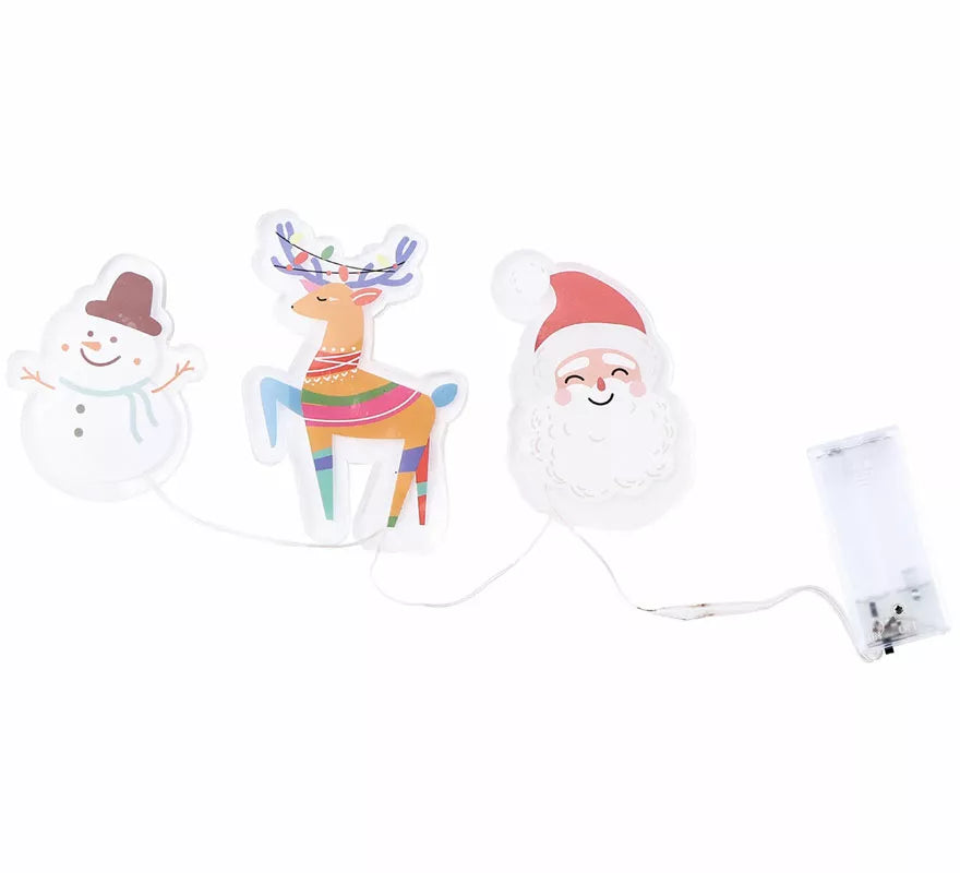 Translation missing: es.Pegatinas Gel Led 3 Figuritas Alegres de Navidad de 15x30 cm